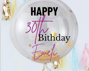 Custom Vinyl Balloon Stickers: Personalized Party & Wedding Decals
