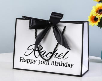 Personalised Gift Bag for 30th 50th 60th Birthday Christmas Wedding Babyshower