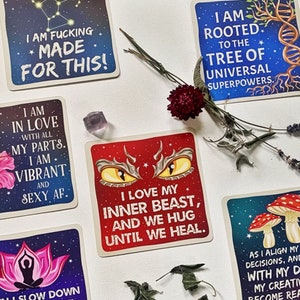 Sweet-Ass Affirmations 2, A Positive Affirmation Deck, 60 Affirmation Cards, for Oracle, Tarot, Gratitude, and Encouragement Cards Lovers zdjęcie 7