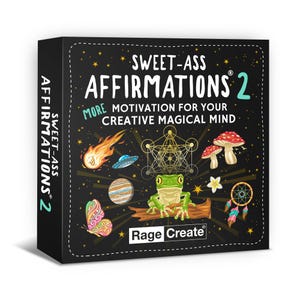 Sweet-Ass Affirmations 2, A Positive Affirmation Deck, 60 Affirmation Cards, for Oracle, Tarot, Gratitude, and Encouragement Cards Lovers