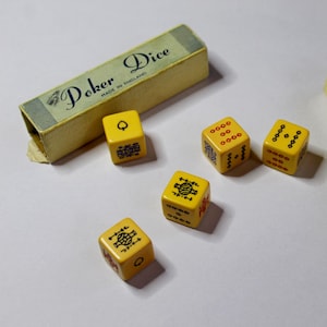 ヴィンテージ　希少　ポーカーダイス　セット Vintage poker dice - Etsy 日本