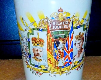 King George V silver jubilee beaker. 1935