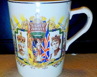 King George V silver jubilee mug. 1935