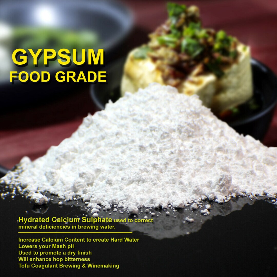 ORGANIC Gypsum Powder FOOD GRADE Natural Calcium Sulphate Tofu Etsy