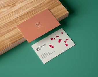 Floral Business Card, Editable Business Card, Business Card Template, Feminine Business Card Template, Canva Template