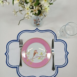 Placemats  Set for 6 |  Embroidered  Modern Placemats