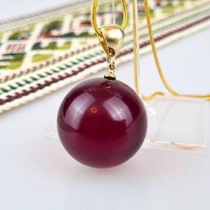 Cherry Amber Pendant, Red Baltic Amber, Handmade Beautiful Jewerly, Elegant Lithuanian Amber, Gift for Her and Him, Raw Amber Pendant, Trend