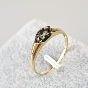Amber Ring, Beautiful Amber Ring, Silver Gold Ring, Natural Baltic Amber, Amber and Silver, Genuine Gemstone, Baltic Jewerly, Gift for Her