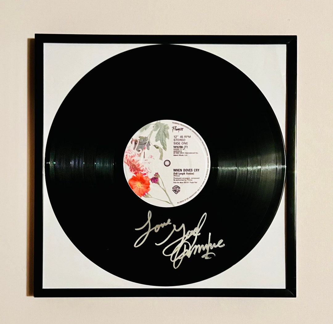 Prince When Doves Cry Autographed Vinyl Record Framed Etsy