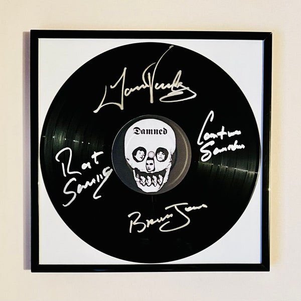 The Damned Autographed Vinyl Record Framed