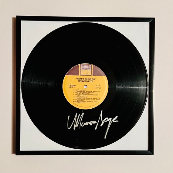 Marvin Gaye What's Going on Autographed Vinyl Record Framed 