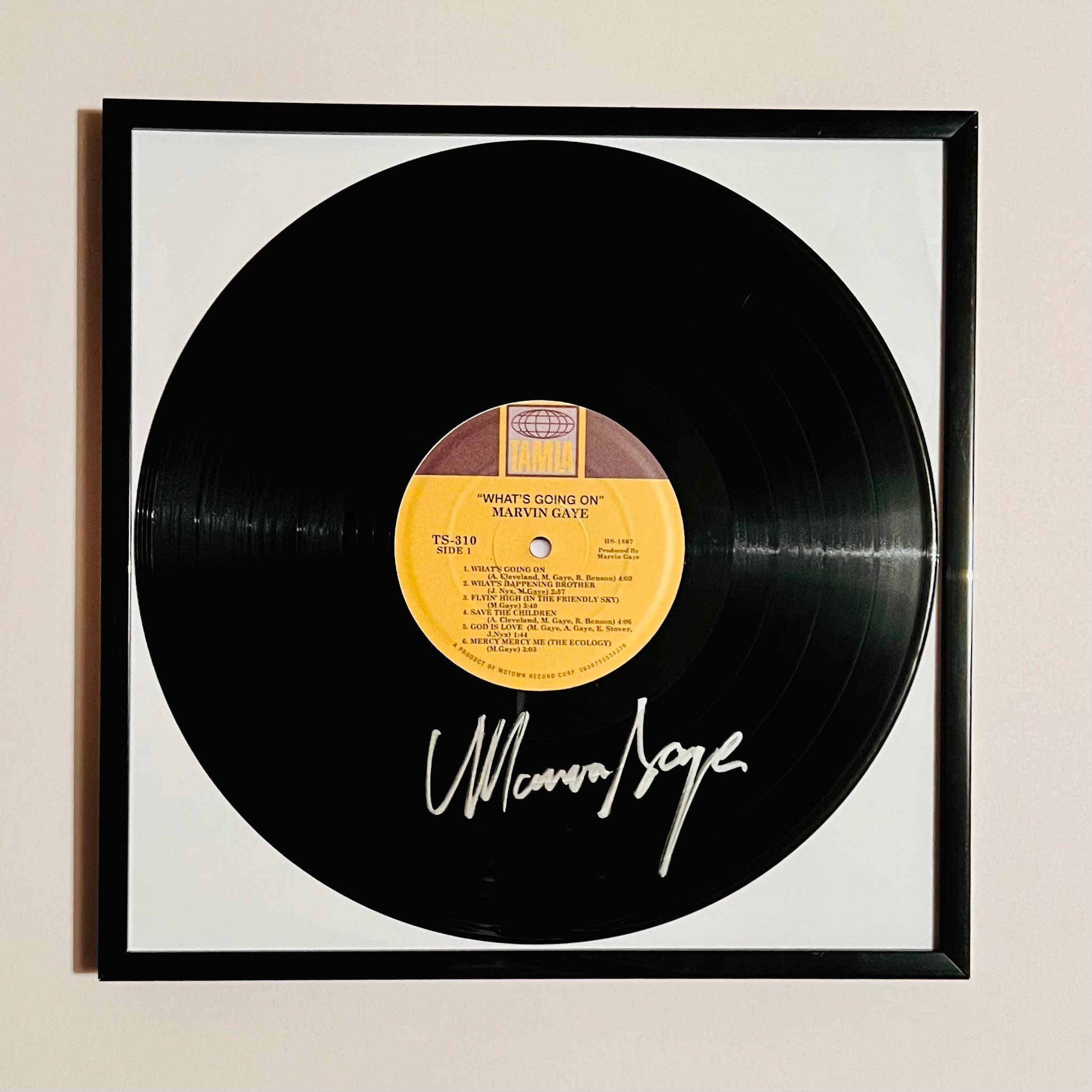 Marvin Gaye What's Going on Autographed Vinyl Record Framed - Etsy