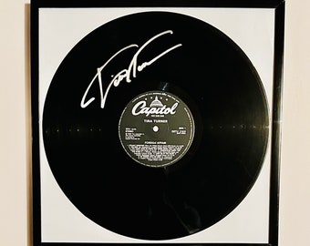 Tina Turner Autographed Vinyl Record Framed