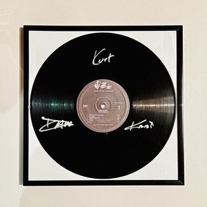 Nirvana Nevermind Autographed Vinyl Record Framed