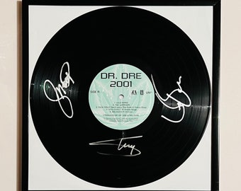 Dr Dre 2001 Autographed Vinyl Record Framed