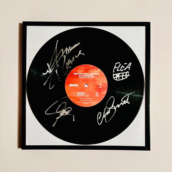 Red Hot Chili Peppers Californication Autographed Vinyl Record Framed