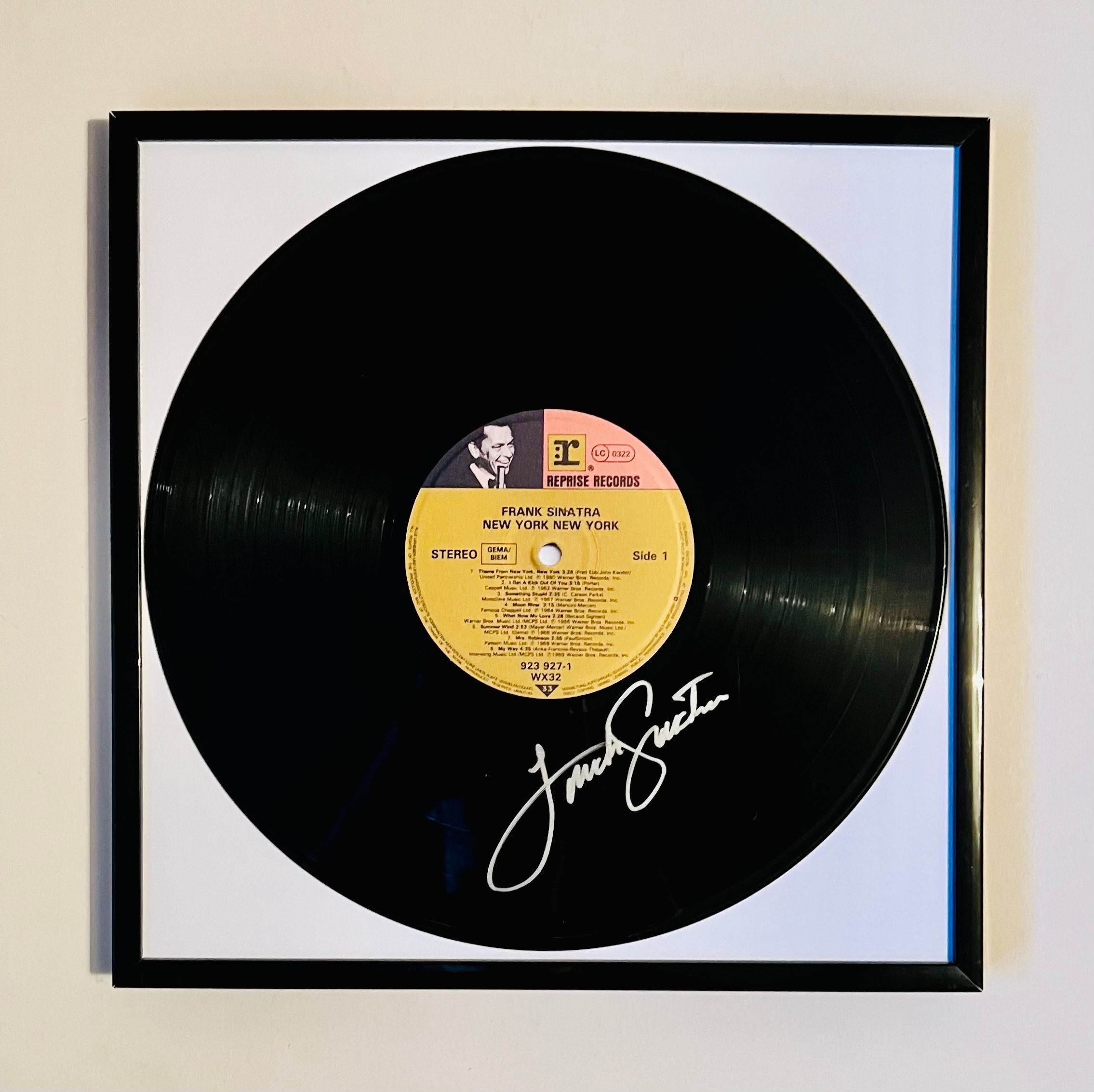 Frank Sinatra New York New York Autographed Vinyl Record Framed Etsy