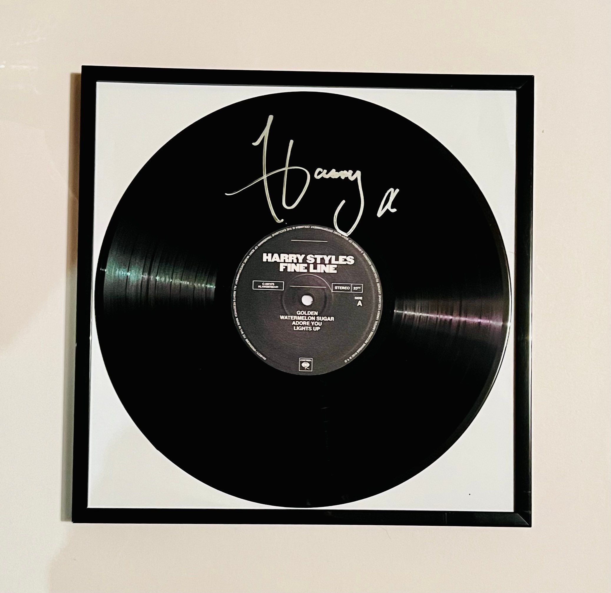 Harry Styles Fine Line Autographed Vinyl Record Framed 