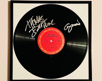Daft Punk Random Access Memories Autographed Vinyl Record Framed