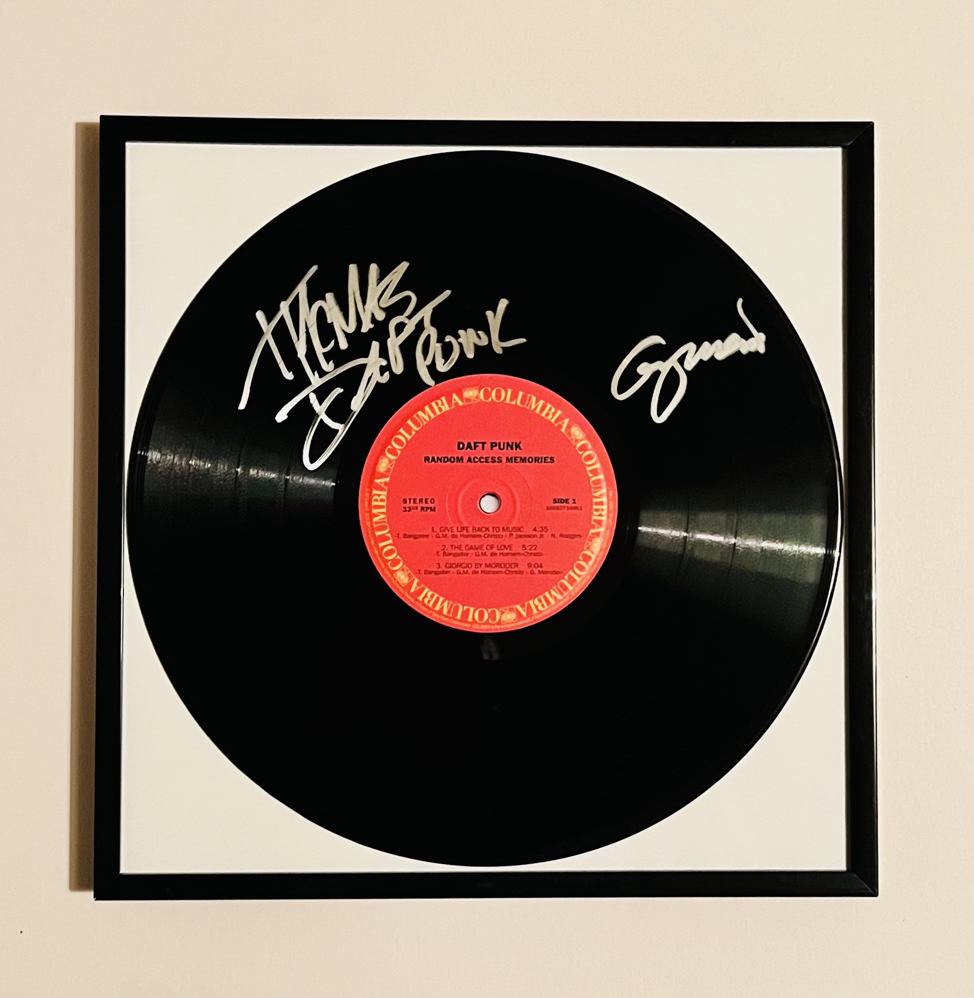 Daft Punk Looking for a special gift? Our Daft Punk featured LP is perfect  for you! Carved with love this decorative Vinyl will stand out in your room  with its unique design