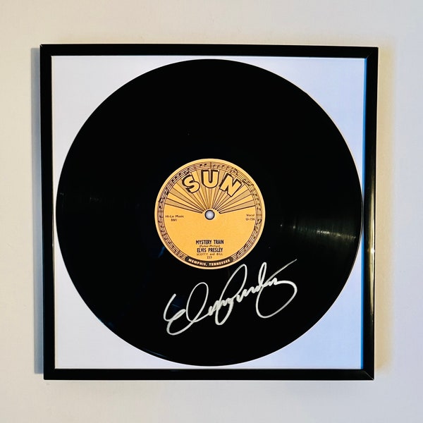 Elvis Mystery Train Autographed Vinyl Record Framed