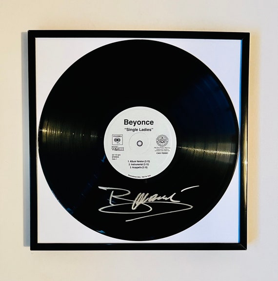 Beyonce Single Ladies Autographed Vinyl Record Framed