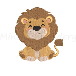 Cute Boy Lion Embroidery Design, Animal Embroidery Design, Machine Embroidery Design, 4 Sizes, Instant Download
