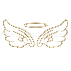 Wings Angel Embroidery Design, Machine Embroidery Design, 6 Sizes, Instant Download