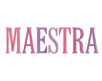 Maestra Teacher Embroidery Design: 6 Sizes (Instant Download)