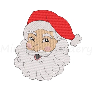 Vintage borduurontwerp kerstman: 4 maten (directe download)