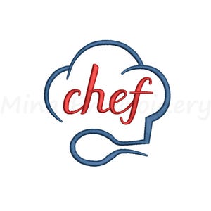 Chef Embroidery Design, Kitchen Embroidery Design, Machine Embroidery Design, 5 Sizes, Instant Download