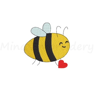 Cute Baby Bee Embroidery Design, Animal Embroidery Design, Animal Embroidery Design, 5 Sizes, Instant Download