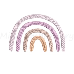 Boho Rainbow machineborduurontwerp: 5 maten (directe download)