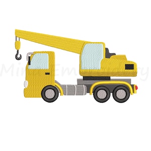 Crane Truck Embroidery Design, Transportation Embroidery Design, Machine Embroidery Design,4 Sizes, Instant Download