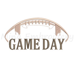 Game Day Football Embroidery Design: 6 Sizes (Instant Download)