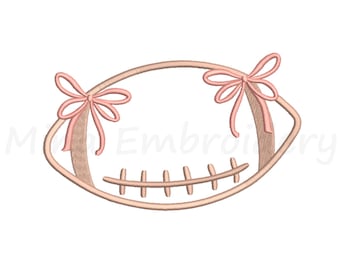 Coquette Football Embroidery Design, Sport Embroidery Design, Machine Embroidery Design, 6 Sizes, Instant Download