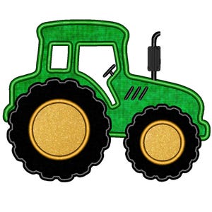 Tractor Applique Embroidery Design, Machine Embroidery Design, 4 Sizes, Instant Download