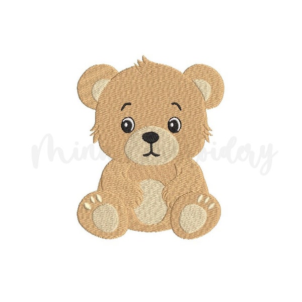 Baby Boy Bear Embroidery Design, Teddy Bear Embroidery Design, Machine Embroidery Design, 4 Sizes, Instant Download