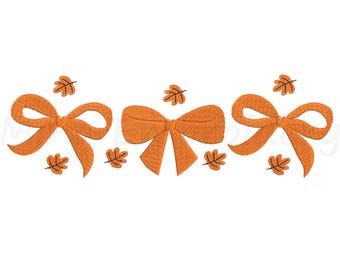 Fall Coquette Embroidery Design, Fall Season Embroidery Design, Machine Embroidery Design, 6 Sizes, Instant Download
