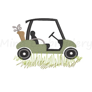 Golf Warenkorb, Stickdatei, Maschinenstickerei, 4 Größen, Instant Download