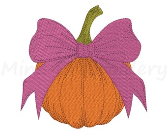 Pumpkin Coquette Embroidery Design, Fall Embroidery Design, Machine Embroidery Design, 4 Sizes, Instant Download