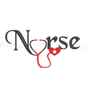 Nurse Embroidery Design, Machine Embroidery Design, 5 Sizes, Instant Download