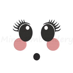 Girl Ghost Face Embroidery Design: Halloween Applique (5 Sizes) (Instant Download)