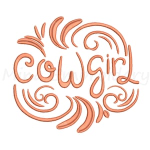 Cowgirl Embroidery Design, Western Embroidery Design, Machine Embroidery Design, 4 Sizes, Instant Download