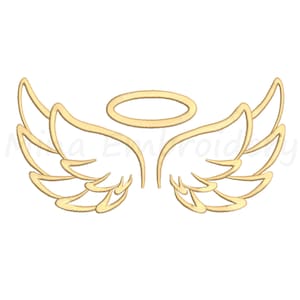 Angel Wings Embroidery Design: 6 Sizes (Instant Download)