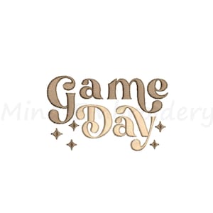 Game Day Embroidery Design, Sport Embroidery Design, Machine Embroidery Design, 5 Sizes, Instant Download