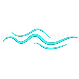 Sea Wave Embroidery Design: Summer Ocean Pattern (Instant Download)