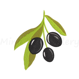 Olive Branch Embroidery Design, Machine Embroidery Design, 5 Sizes, Instant Download