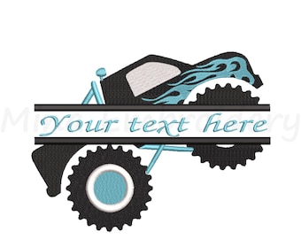 Monster Truck Embroidery Design: 4 Sizes (Instant Download)