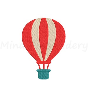 Hot Air Balloon Embroidery Design, Machine Embroidery Design, 4 Sizes, Instant Download